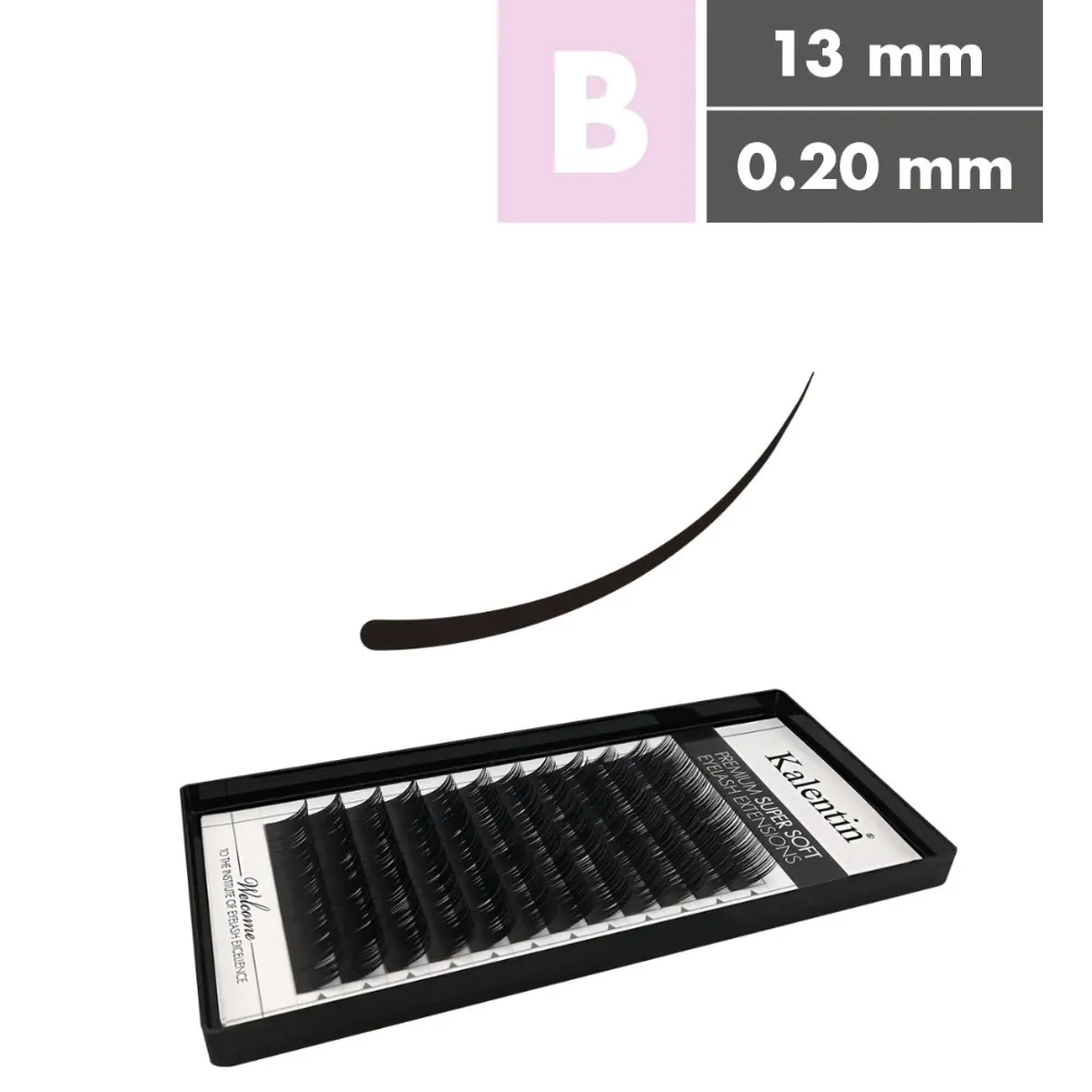 Kalentin Extensiones De Pestañas Clásicas Curva B 0,20 13mm